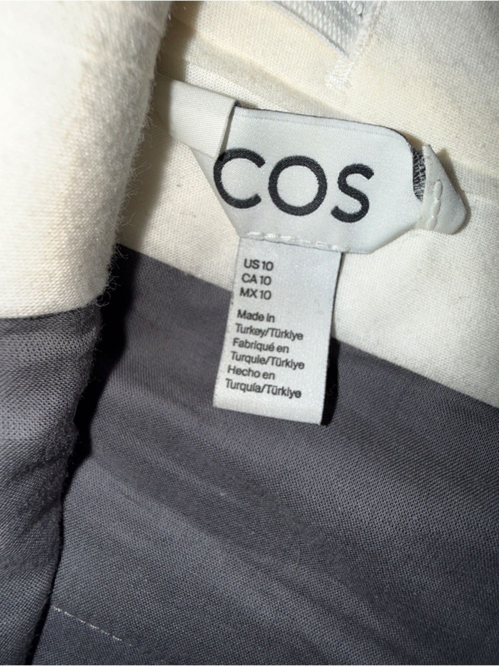 COS relaxed twill wide leg pants / Classic Wide-Leg Gray Dress Trousers - Picture 4 of 4